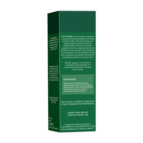 Biotique Bio Cucumber Pore Tightening Freshener With Himalayan Waters - Distacart