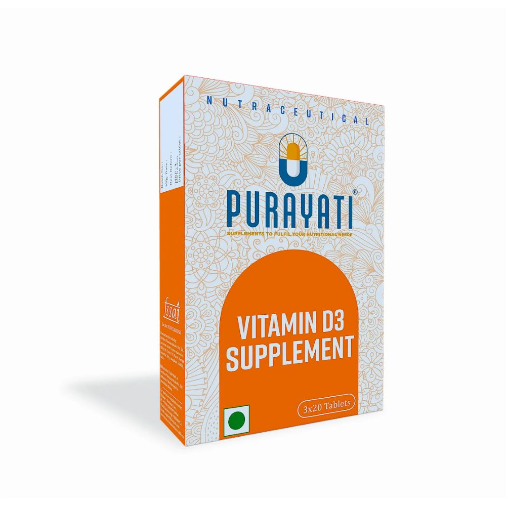 Purayati Vitamin D3, 2000 IU Tablets - Distacart