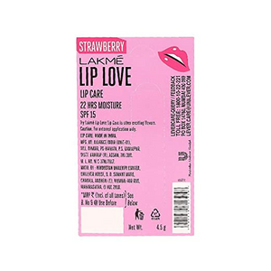 Lakme Lip Love Chapstick - Strawberry - Distacart