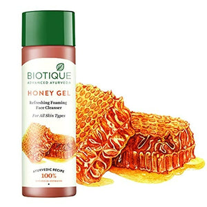 Biotique Advanced Organics Honey Gel Refreshing Foaming Face Cleanser - Distacart