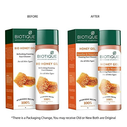 Biotique Advanced Organics Honey Gel Refreshing Foaming Face Cleanser - Distacart