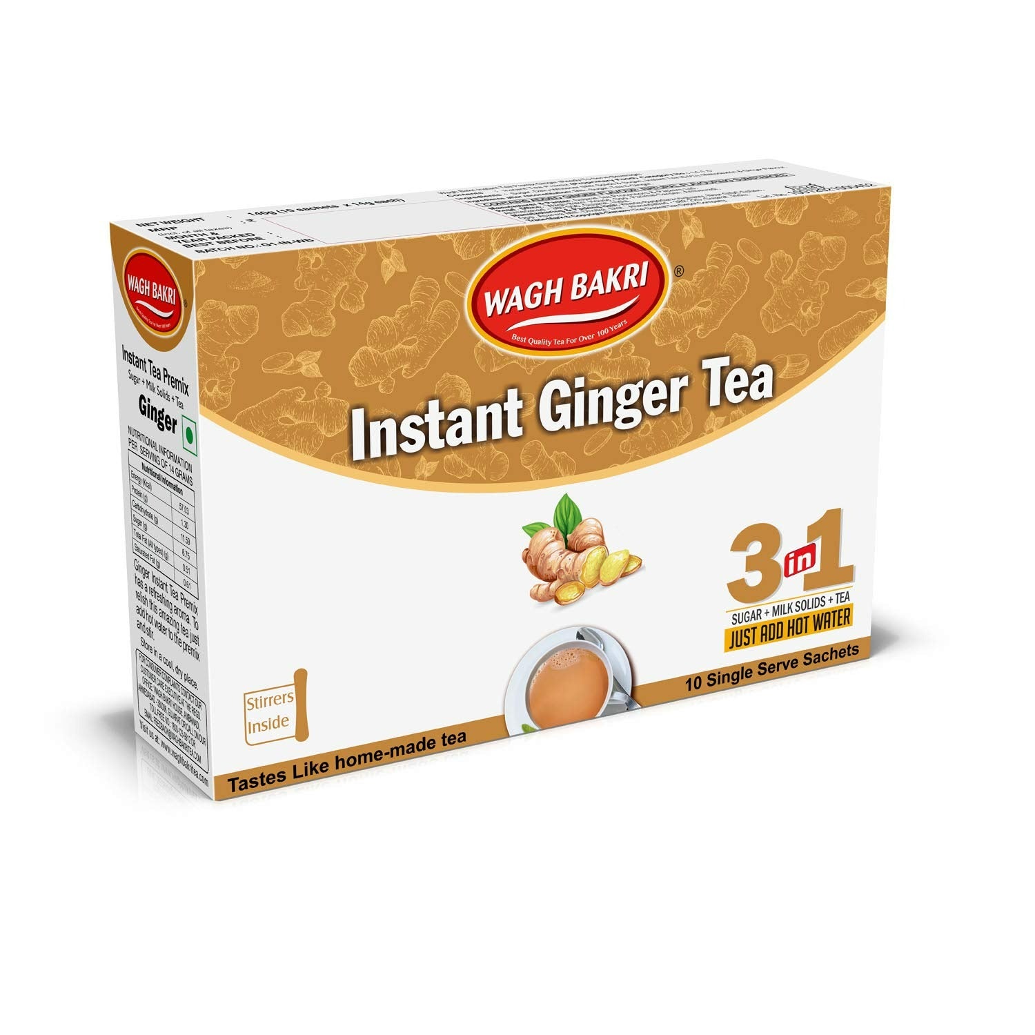 Wagh Bakri Instant Premix Ginger Tea - Distacart