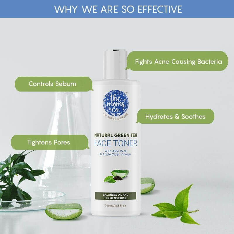 The Moms Co Natural Green Tea Face Toner - Distacart