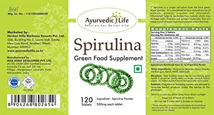 Ayurvedic Life Spirulina Tablets - Distacart