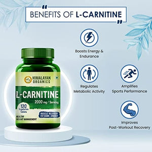 Himalayan Organics L Carnitine 2000mg/Serving Tablets - Distacart
