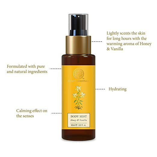 Forest Essentials Body Mist Honey & Vanilla - Distacart