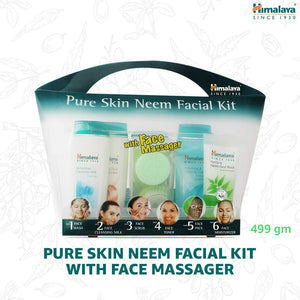 Himalaya Pure Skin Neem Facial Kit with Face Massager - Distacart