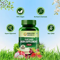 Thumbnail for Himalayan Organics Plant Based Iron Supplement + Folate Vegetarian Capsules - Distacart