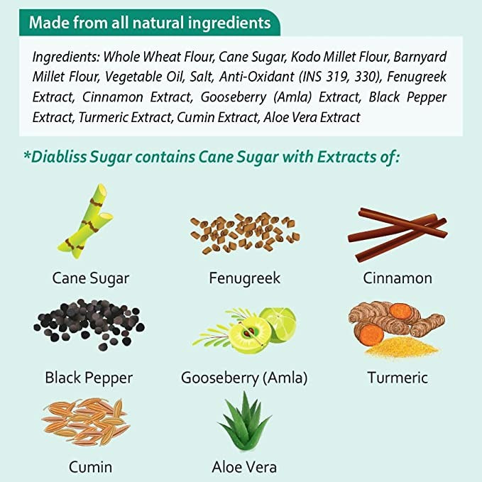 Diabliss Diabetic Friendly Millet Cookies - Distacart