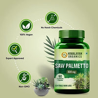 Thumbnail for Himalayan Organics Saw Palmetto 800 mg Vegetarian Capsules - Distacart