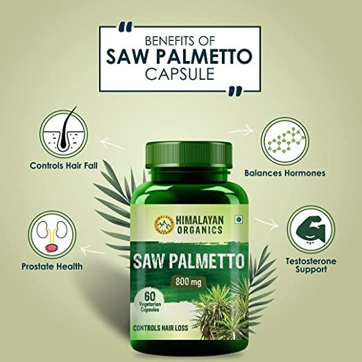 Himalayan Organics Saw Palmetto 800 mg Vegetarian Capsules - Distacart