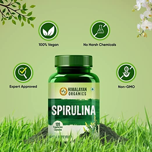 Himalayan Organics Spirulina Vegetarian Capsules - Distacart