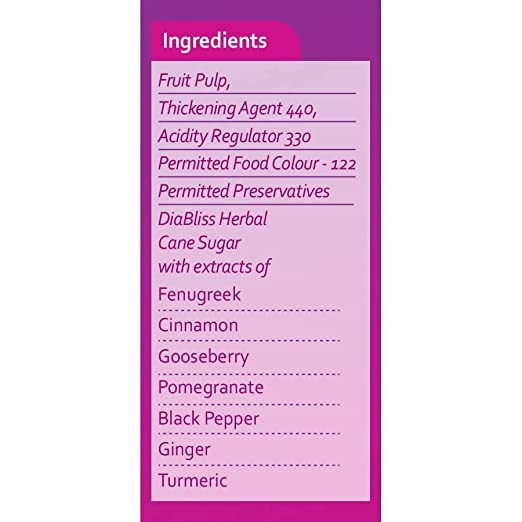 description diabliss diabetic friendly mixed fruit jam ingredients fruit pulp cane sugar with