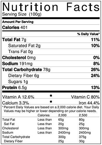 Siddhagiri's Satvyk Organic Red Beaten Rice (Poha) facts