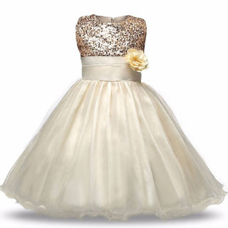 Asmaani Baby Girl's Gold Color Satin A-Line Maxi Full Length Dress (AS-DRESS_22046) - Distacart