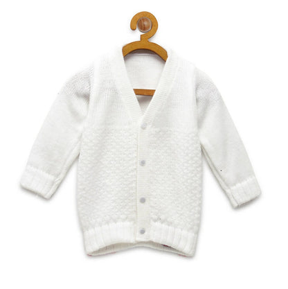 Chutput Kids Cute White Coloured Solid Pullover Sweater - Distacart