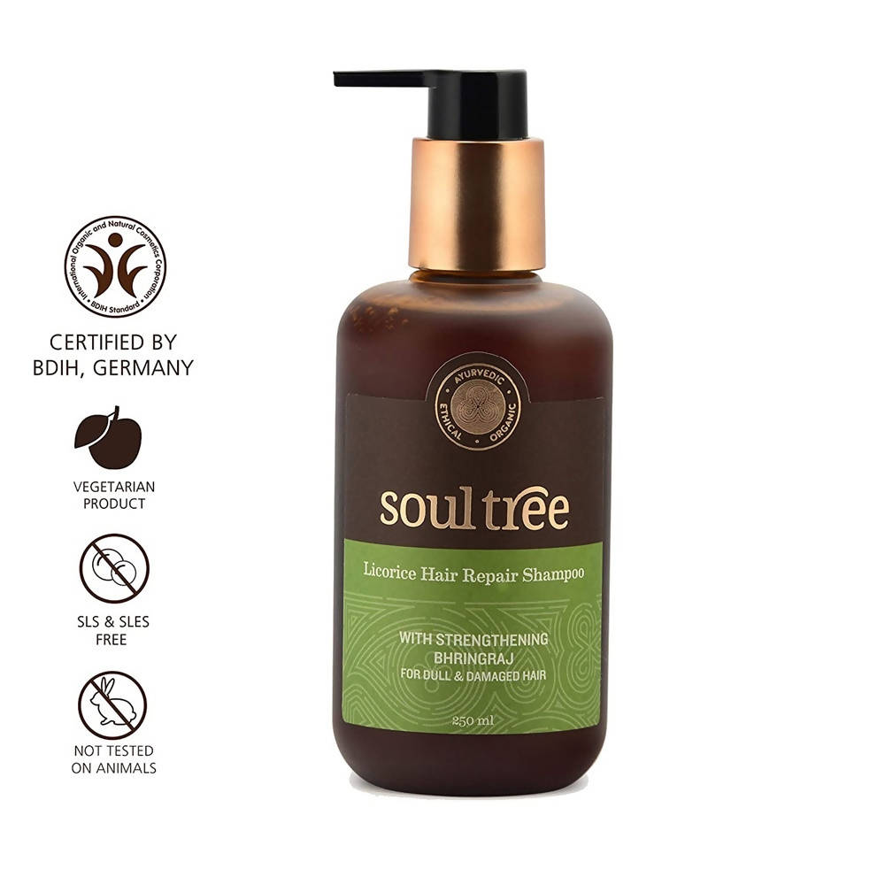 Soultree Licorice Hair Repair Shampoo With Strengthening Bhringraj - Distacart