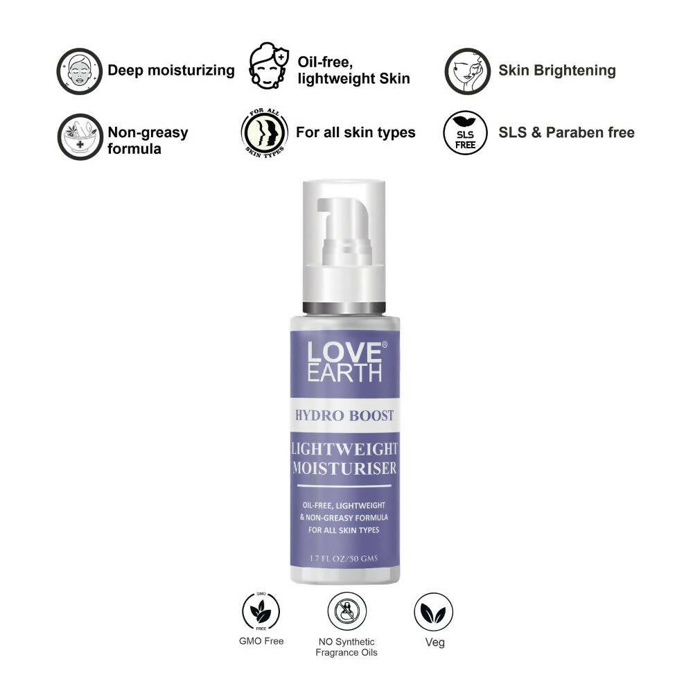 Love Earth Hydro Boost Light Weight Moisturizer - Distacart