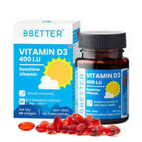 Thumbnail for BBETTER Vitamin D3 400 IU Capsules - Distacart
