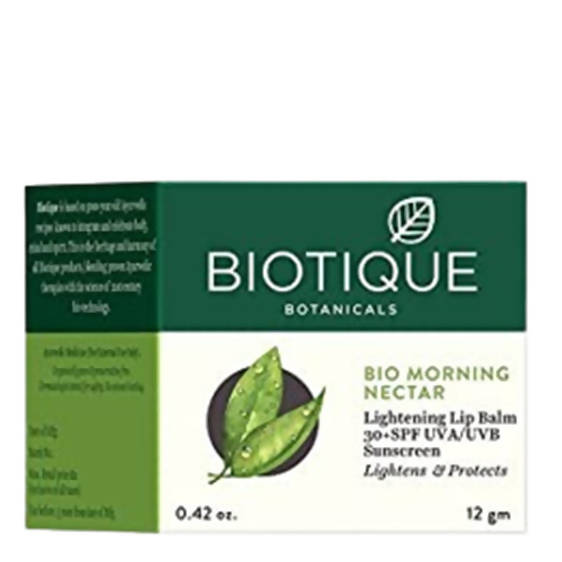 Biotique Bio Morning Nectar Lightning Lip Balm SPF 30 - Distacart