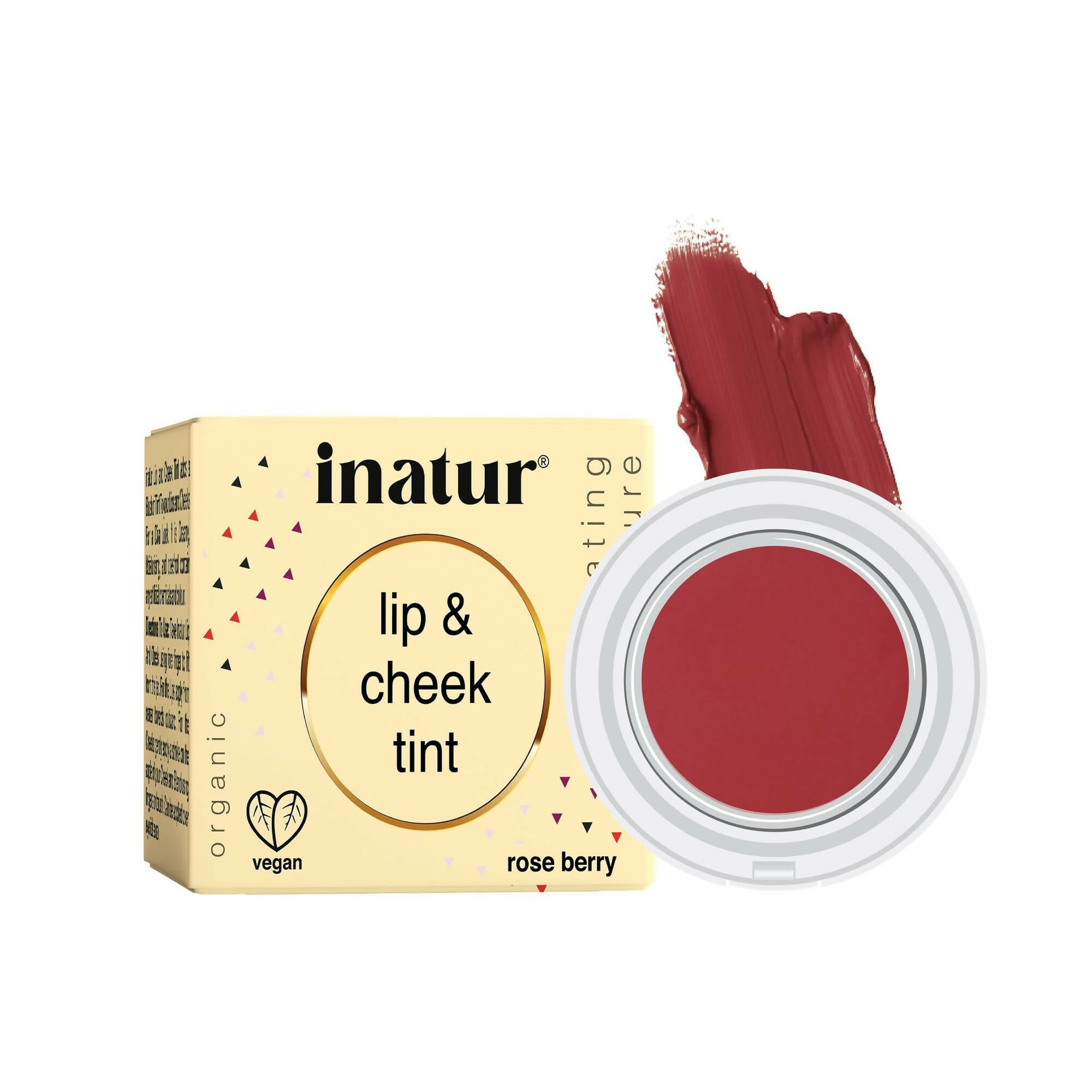 Inatur Lip and Cheek Tint Rose Berry - Distacart