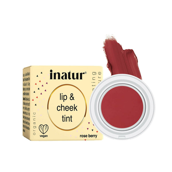 Inatur Lip and Cheek Tint Rose Berry - Distacart