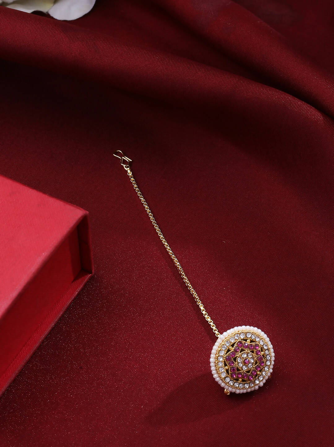 NVR Women's Trending Stylish Gold-Plated Maang Tikka - Distacart