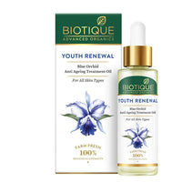 Thumbnail for Biotique Youth Renewal Blue Orchid Anti-Ageing Treatment Oil - Distacart