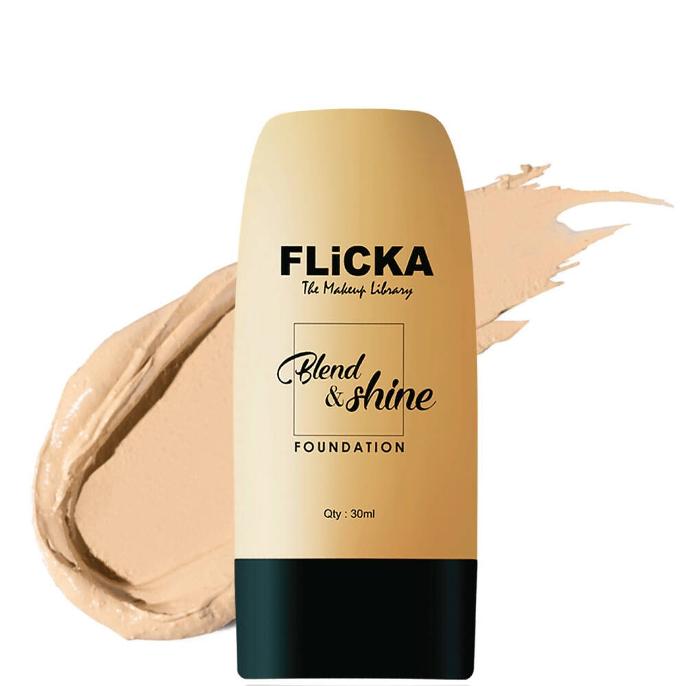 Flicka Blend & Shine Foundation - Coffee - Distacart