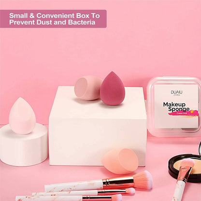 Favon Pack of 4 Professional Makeup Sponges with Storage Box - Distacart
