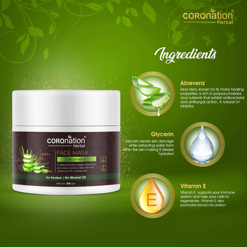 Coronation Herbal Aloevera Face Mask - Distacart