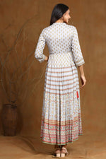Thumbnail for Juniper Women Grey Rayon Embroidered Flared Dress - Distacart