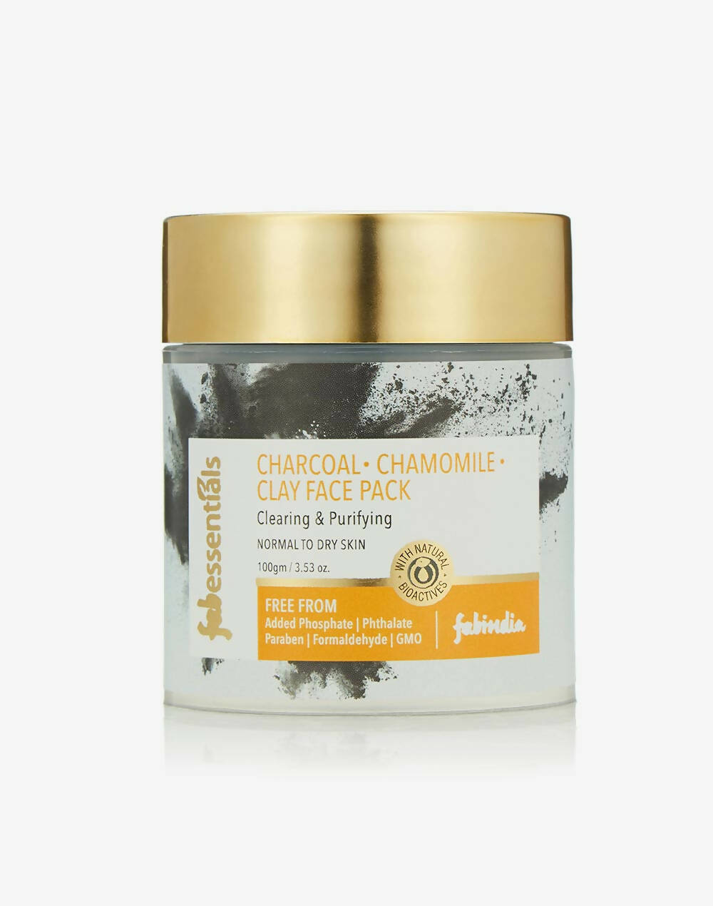 Fabessentials Charcoal Chamomile Clay Face Pack - Distacart