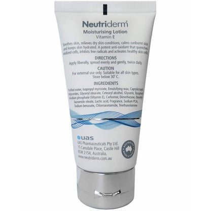 Neutriderm Moisturising Lotion Vitamin E Directions for use