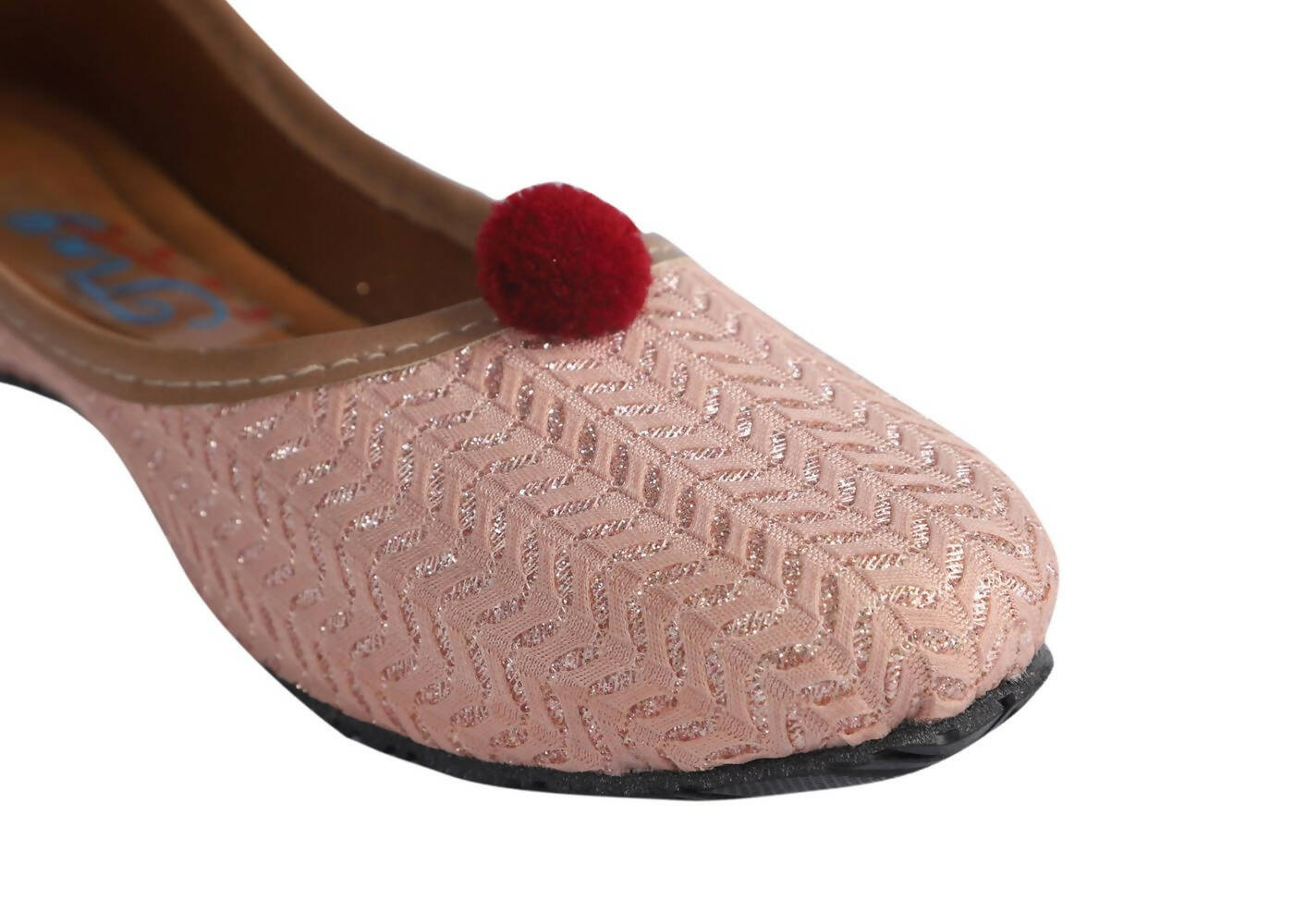 Tiny Bugs Girls Ethnic Wear Juttis - Rose Gold - Distacart