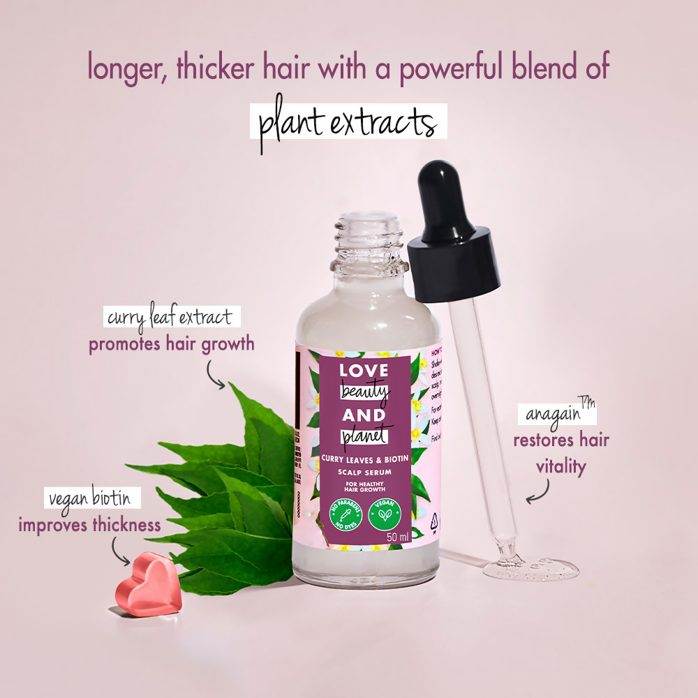 Love Beauty And Planet Curry Leaves & Vegan Biotin Scalp Serum - Distacart