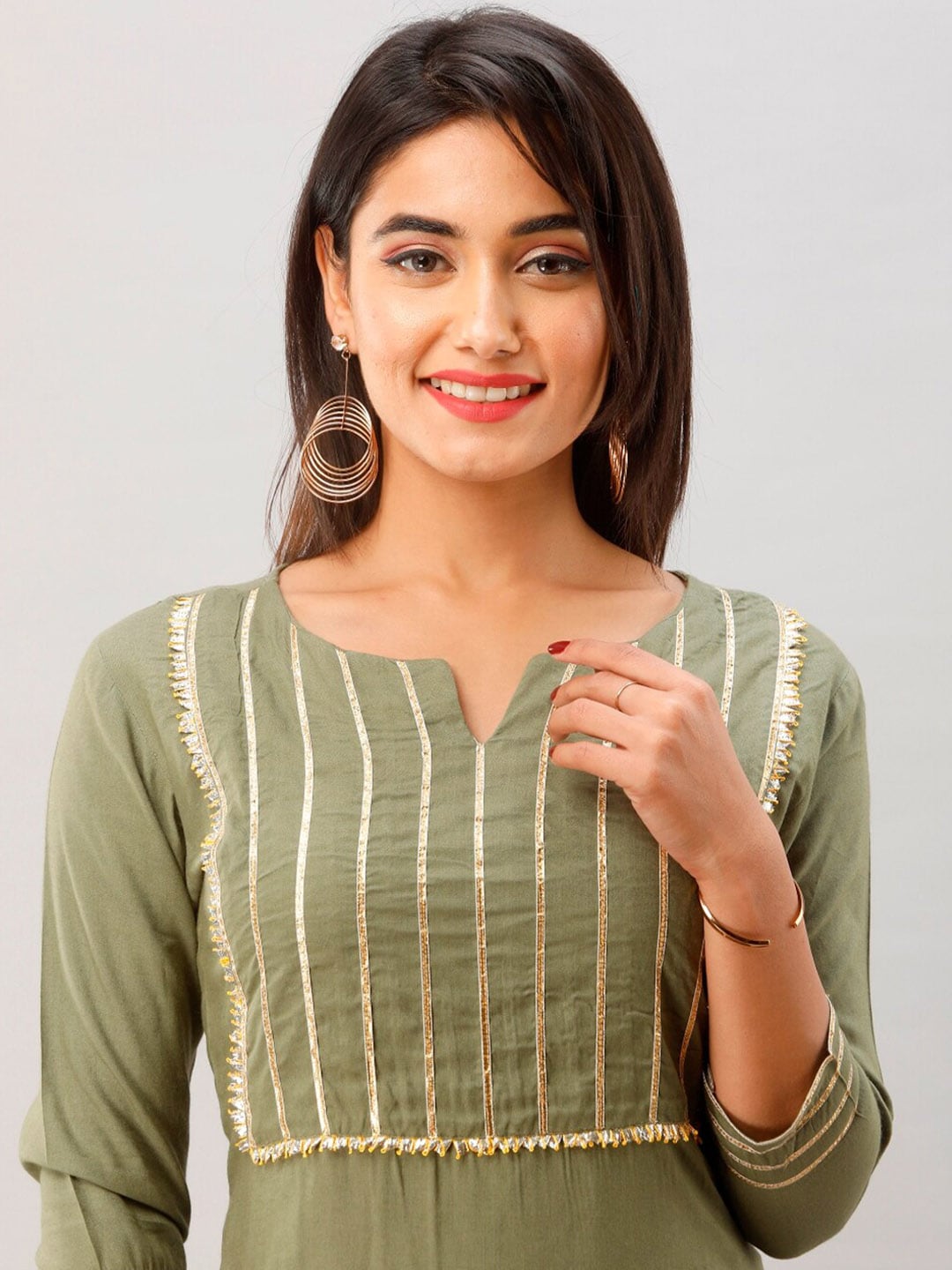 Kalini Women Green Kurta with Sharara - Distacart