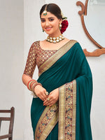 Thumbnail for Saree Mall Zari Silk Blend Sarees - Distacart