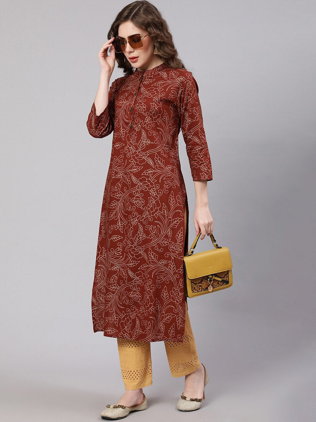 Kalini Women Ethnic Motifs Printed Indie Prints Kurta - Distacart