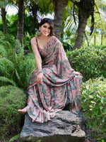 Thumbnail for Kalini Floral Printed Saree - Distacart