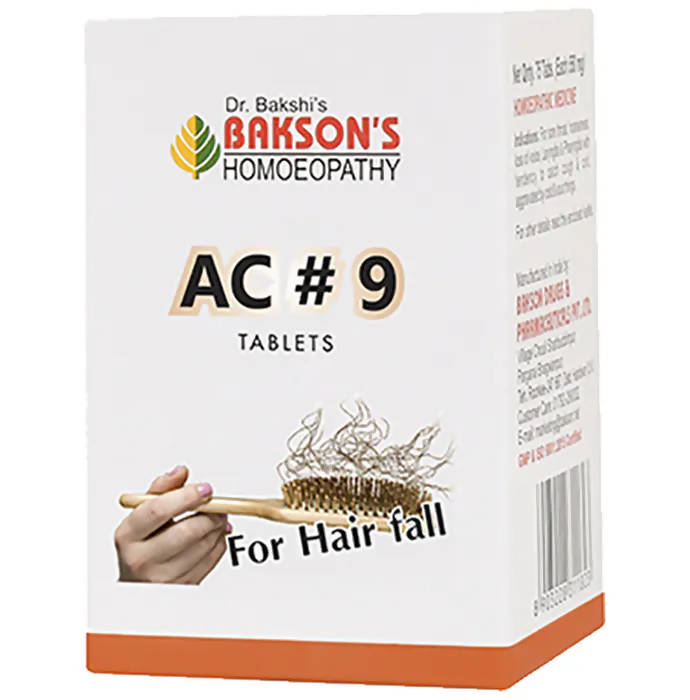 Bakson's Homeopathy AC#9 Tablets - Distacart