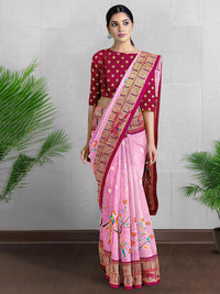 Thumbnail for Kalamandir Floral Woven Design Zari Saree - Distacart