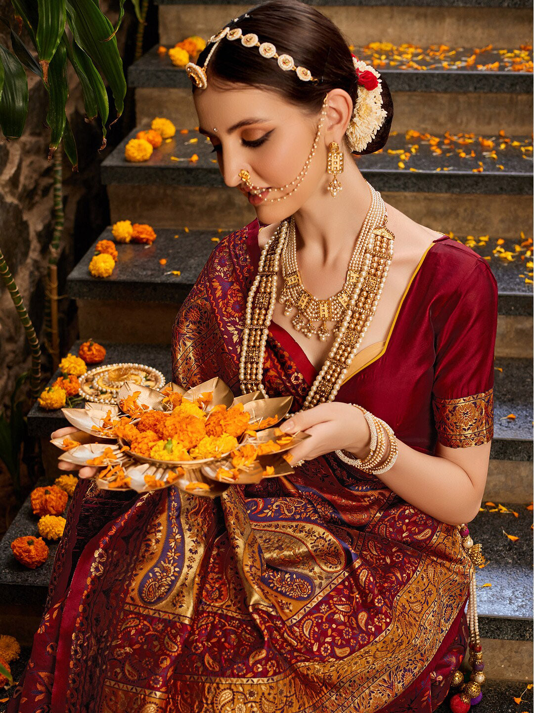 Kalini Woven Design Zari Patola Saree - Distacart