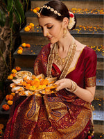 Thumbnail for Kalini Woven Design Zari Patola Saree - Distacart