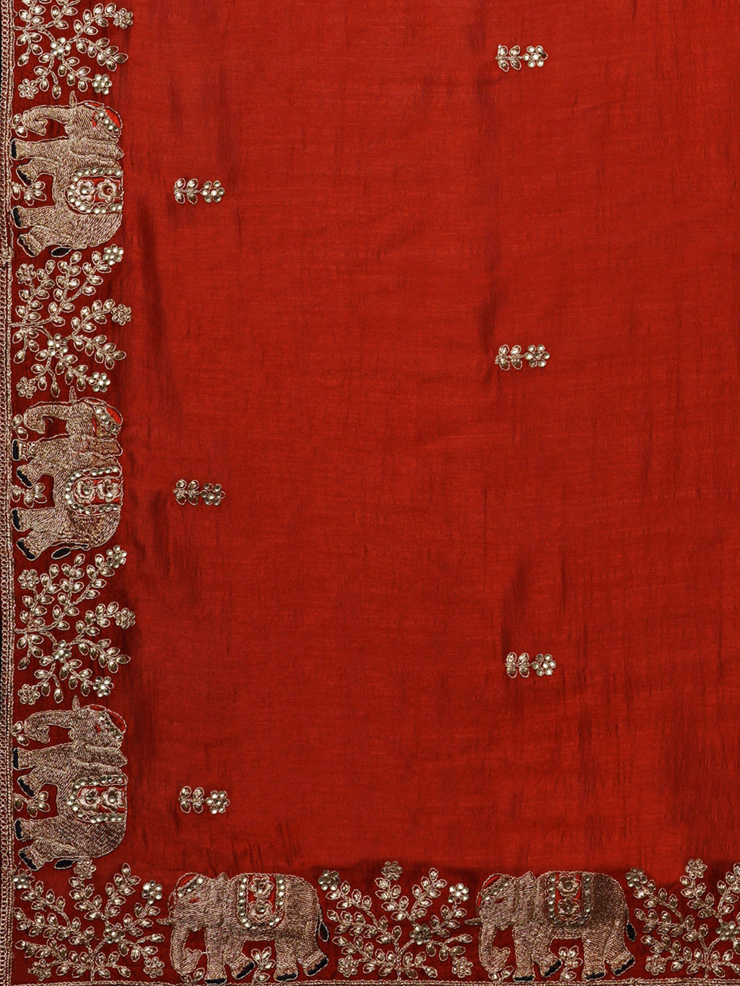 Mitera Ethnic Motifs Embroidered Beads and Stones Saree - Distacart