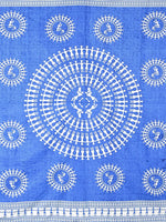 Thumbnail for Urban Magic Blue Ethnic Motifs Printed Cotton 104 TC Queen Bedsheet With 2 Pillow Covers - Distacart