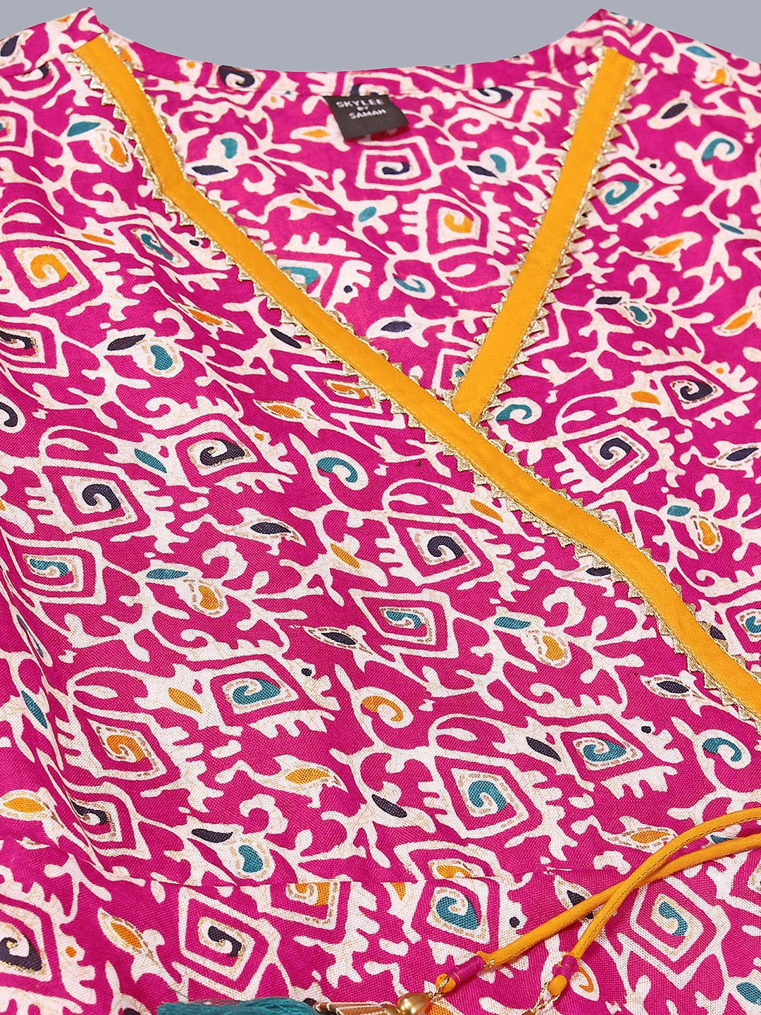 Kalini Ethnic Motifs Printed Angrakha Kurta & Trousers With Dupatta - Distacart