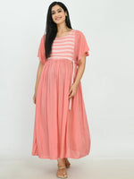 Thumbnail for Kalini Women Flared Sleeves Maternity Anarkali Kurta - Distacart