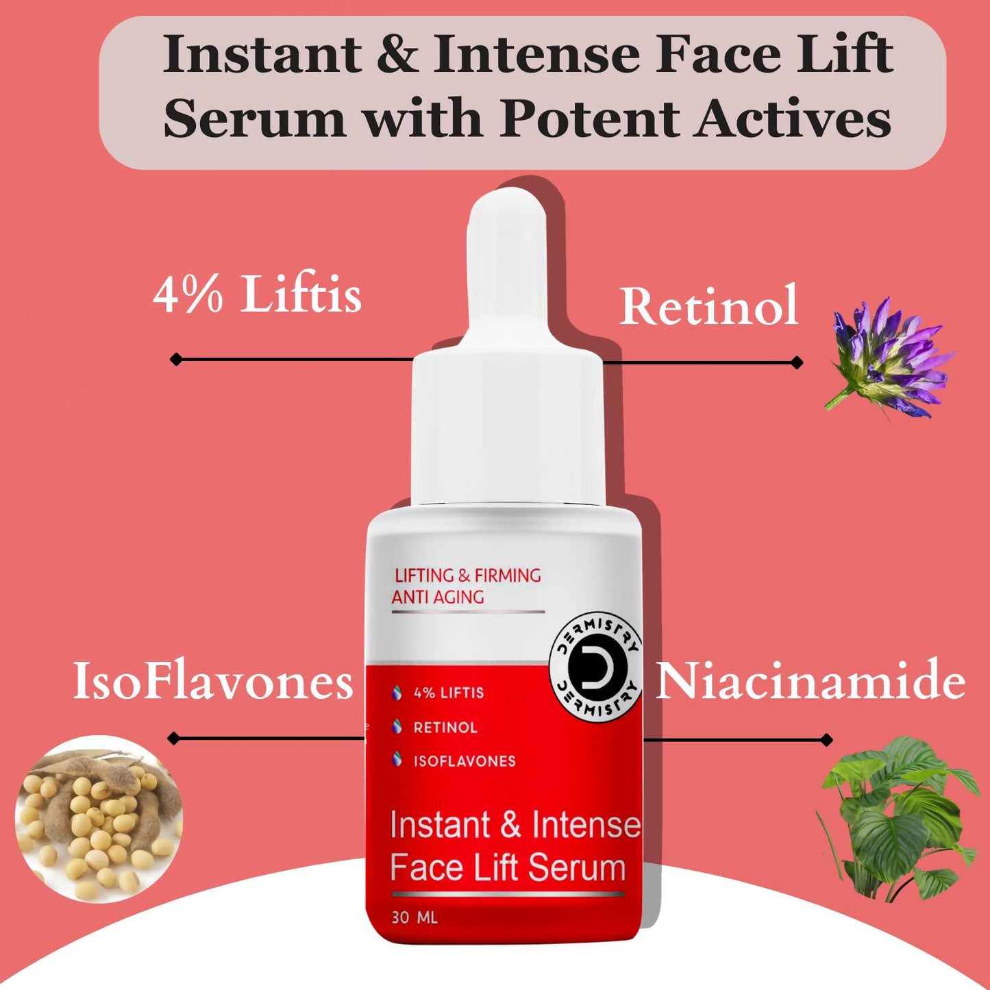 Dermistry Anti Aging Instant Intense Face Lift Serum & Instant Intense Face Mask - Distacart