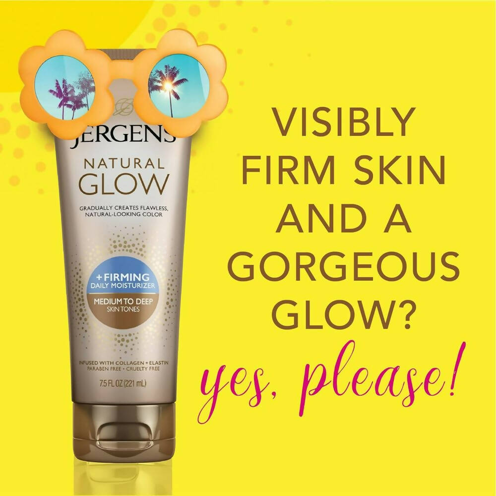 Jergens Natural Glow Daily Moisturizer Firming Medium to Tan Skin Tones - Distacart
